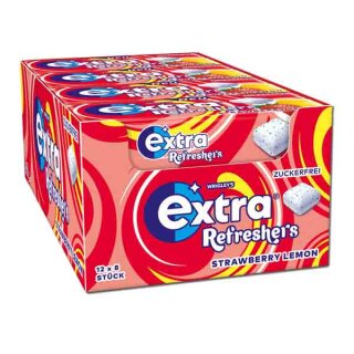 Extra Refreshers Strawberry Lemon 12 St.