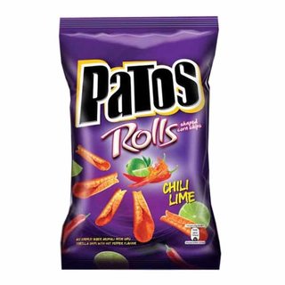 Patos Hot Chili Lime Rolls 24 x 109g